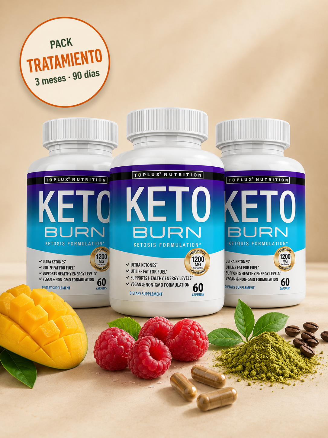 Keto Burn — Suplemento Natural Cetogénico